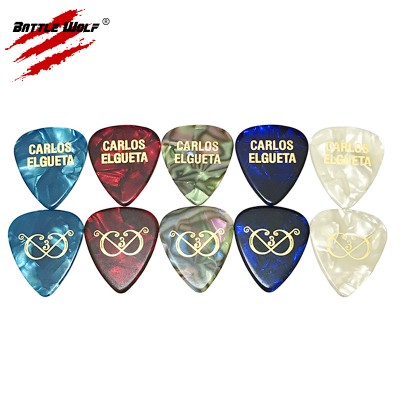 Mix Colorful Celluloid Pearl Custom Gold Stamp Guitar Picks