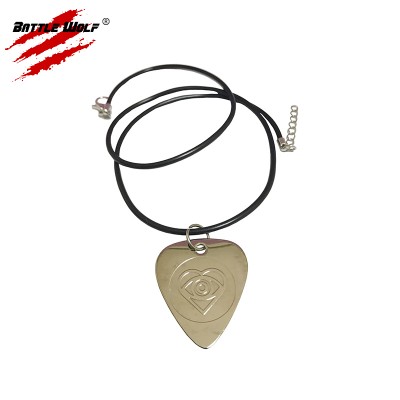 Hot Sell Guitar Pick Silver Necklace