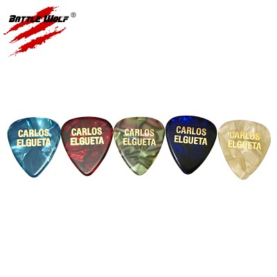 Colorful Celluloid Custom Hot Stamping Guitar Pick