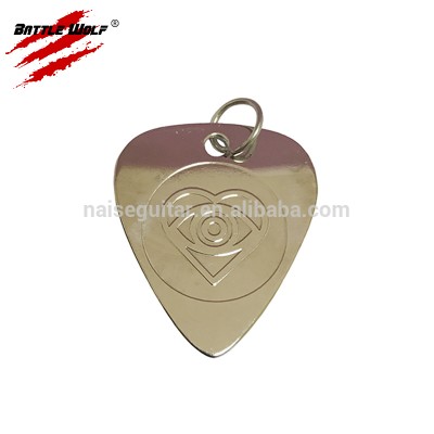 Stainless Steel Metal Guitar Pick Necklace