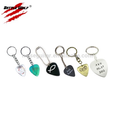 Cheapest Gift Custom Guitar Pick Keychain